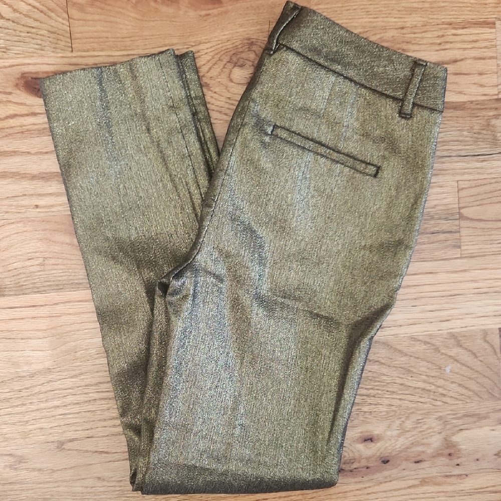 White House Black Market Men's Shimmering Gold Pants